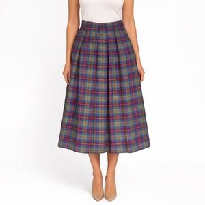Vintage Pendleton Knockabout Wool Tartan Pleated Skirt 28 Waist 28 Waist (Sz 12)